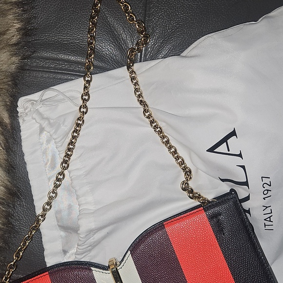 Furla Striped Red, Black, and White Shoulder Bag - Picture 7 of 7